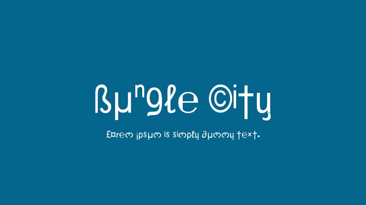 Bungle City Font