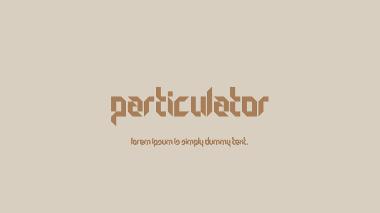 Particulator Font
