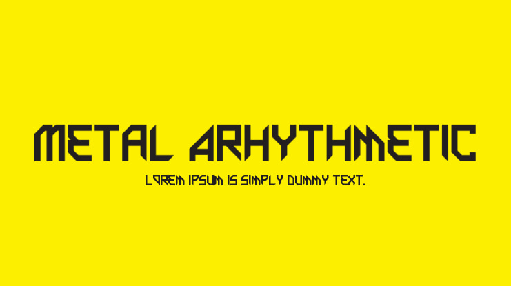 Metal Arhythmetic Font