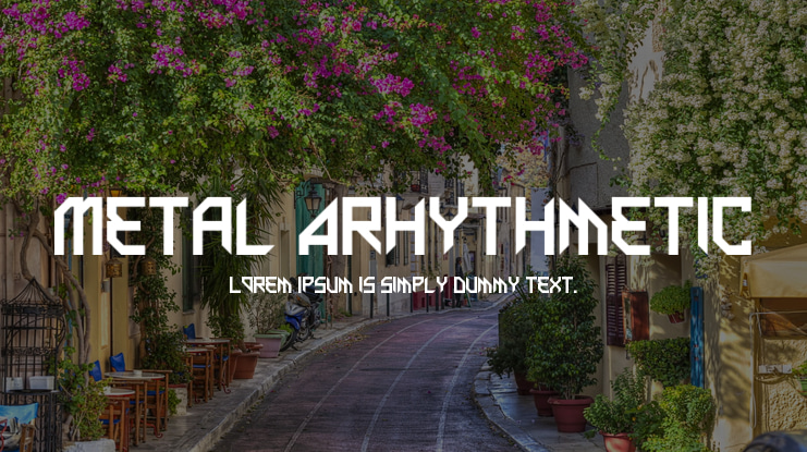 Metal Arhythmetic Font