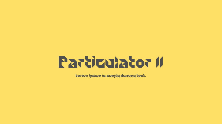 Particulator II Font