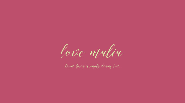 love malia Font
