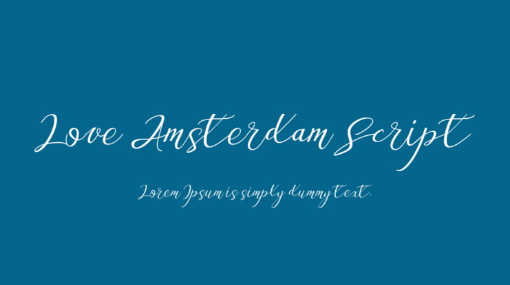 Love Amsterdam Script Font