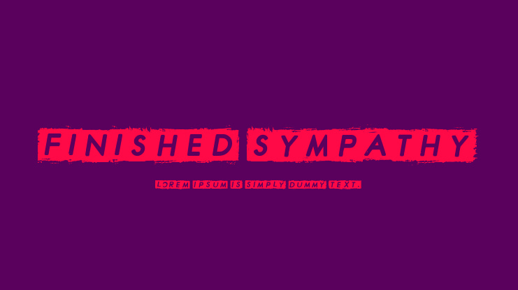 Finished Sympathy Font