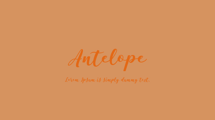 Antelope Font