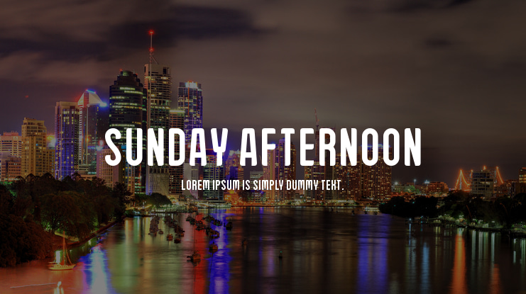 Sunday Afternoon Font
