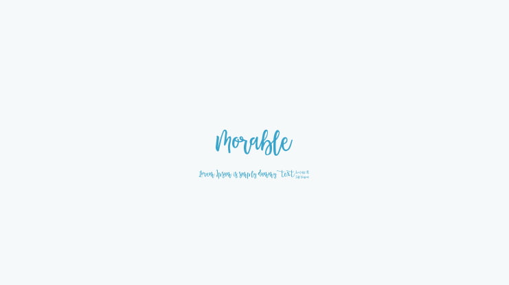 Morable Font