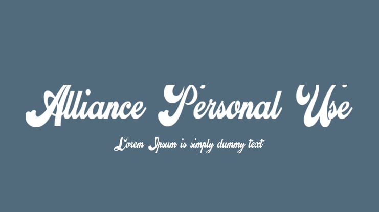 Alliance Personal Use Font