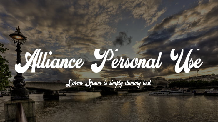 Alliance Personal Use Font