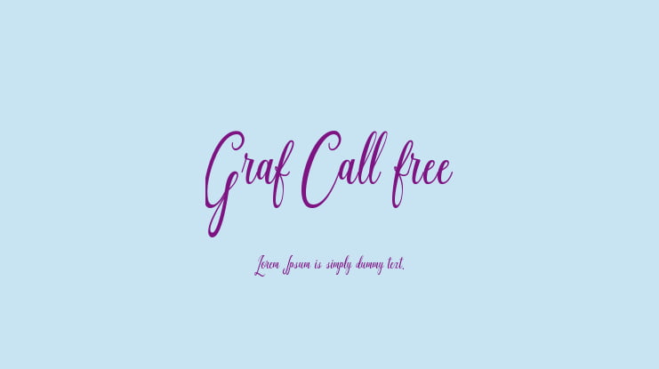 Graf Call free Font