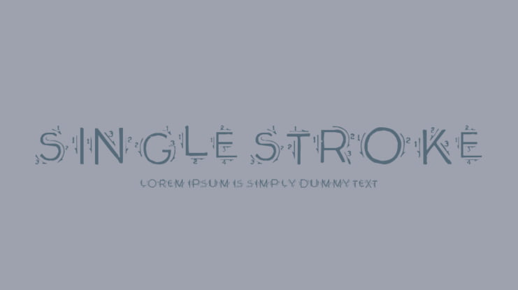 Single Stroke Font