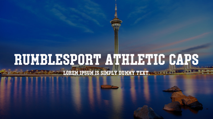 Rumblesport Athletic Caps Font