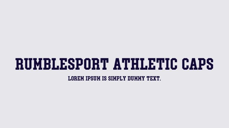 Rumblesport Athletic Caps Font