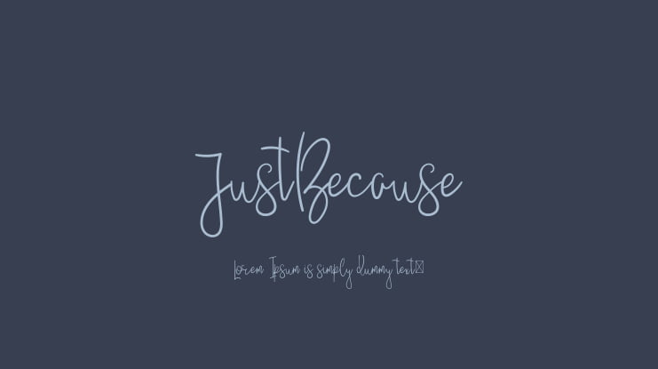 JustBecause Font