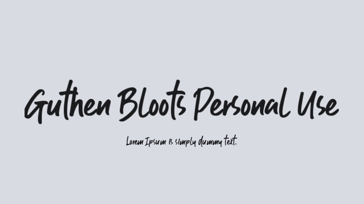 Guthen Bloots Personal Use Font
