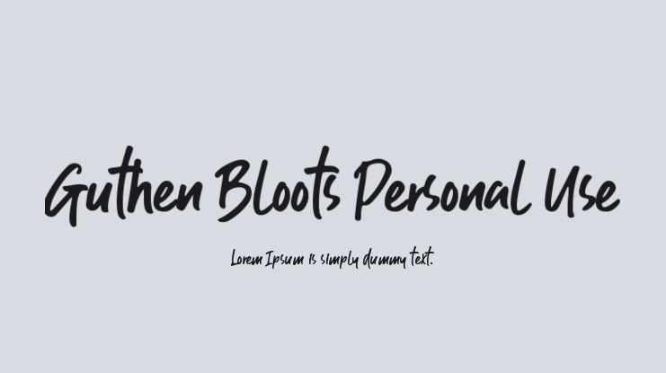 Guthen Bloots Personal Use Font