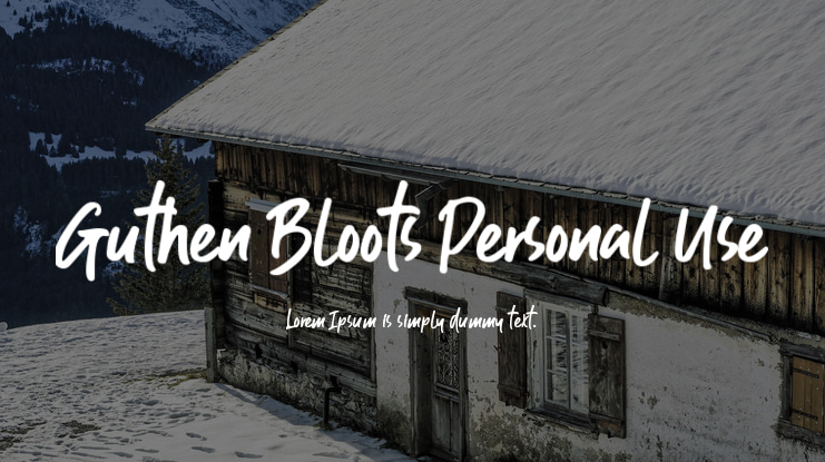 Guthen Bloots Personal Use Font