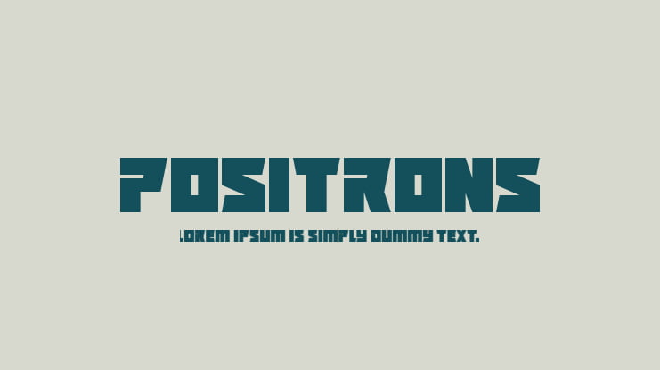 Positrons Font Family