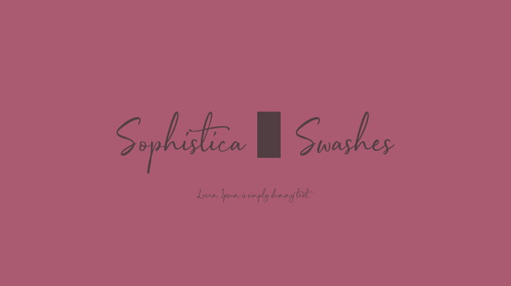 Sophistica 1 Swashes Font