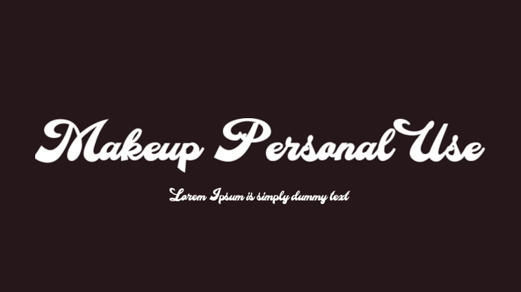 Makeup Personal Use Font