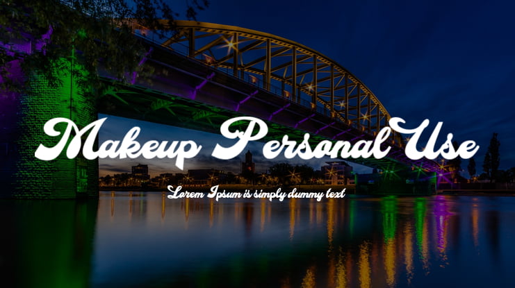 Makeup Personal Use Font