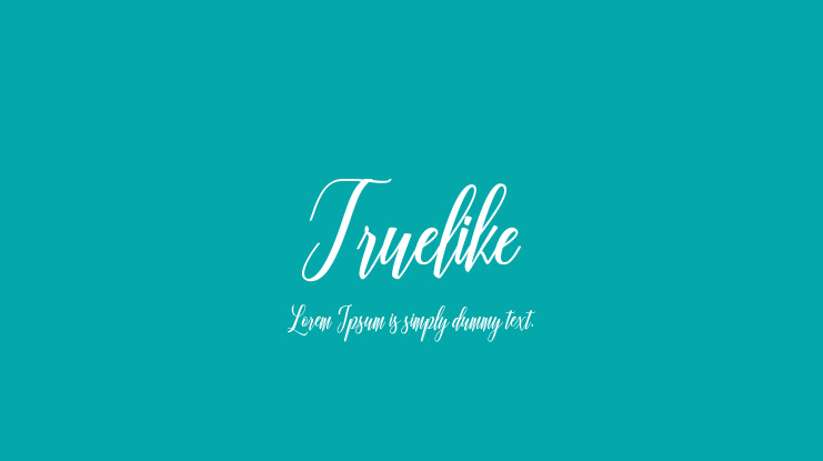 Truelike Font