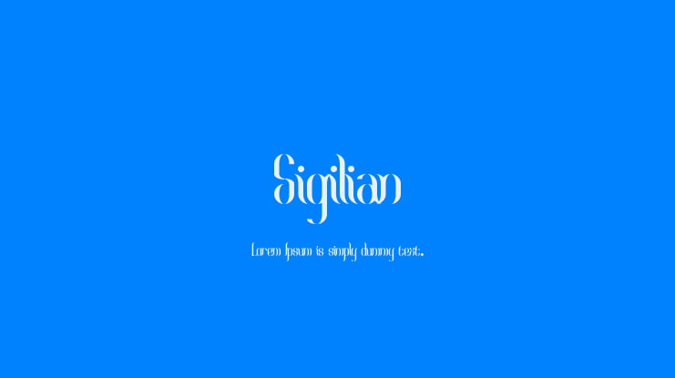 Sigilian Font