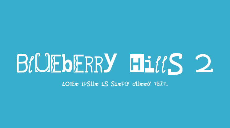 Blueberry Hills 2 Font
