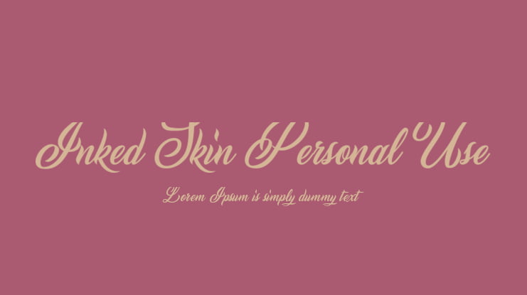 Inked Skin Personal Use Font
