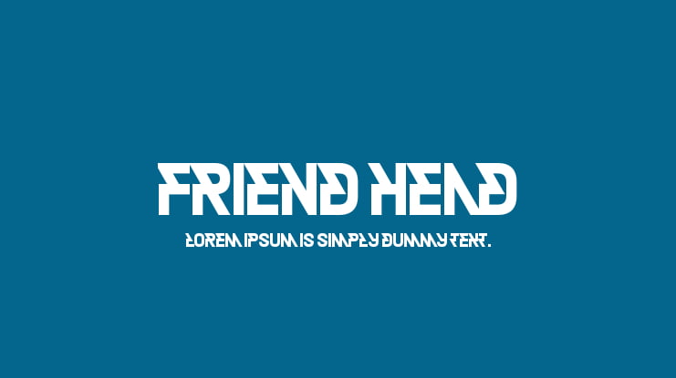 Friend Head Font