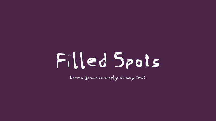 Filled Spots Font