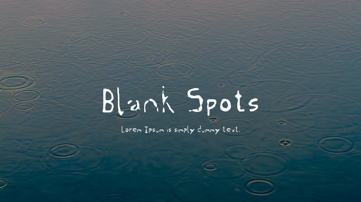 Blank Spots Font