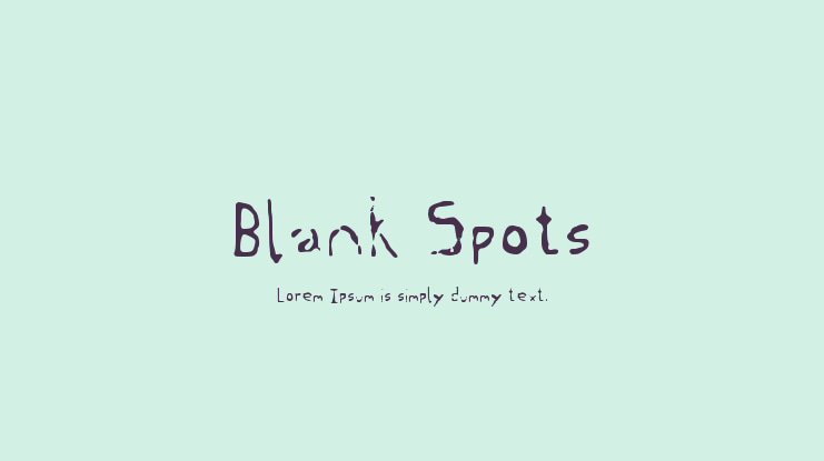 Blank Spots Font