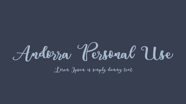 Andorra Personal Use Font