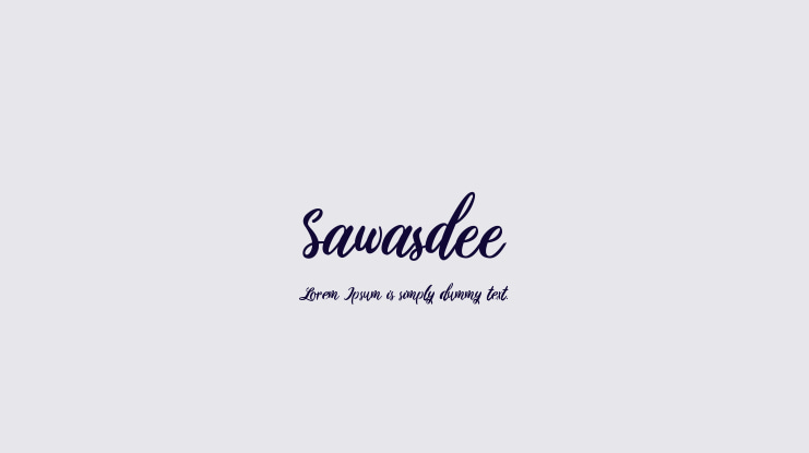 Sawasdee Font