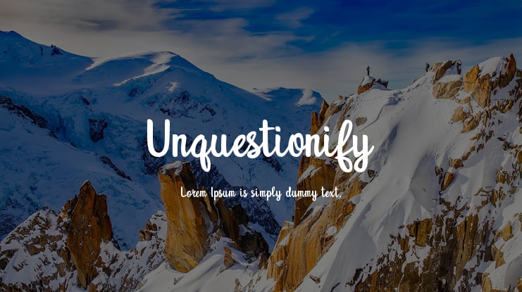 Unquestionify Font