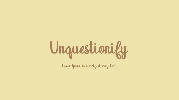 Unquestionify Font