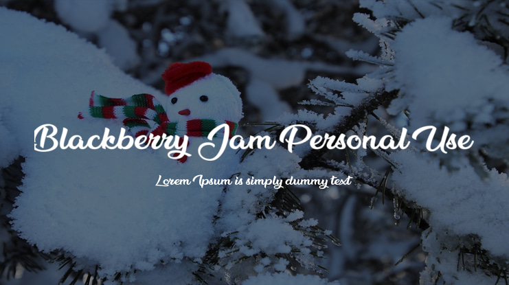 Blackberry Jam Personal Use Font