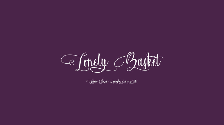 Lonely Basket Font