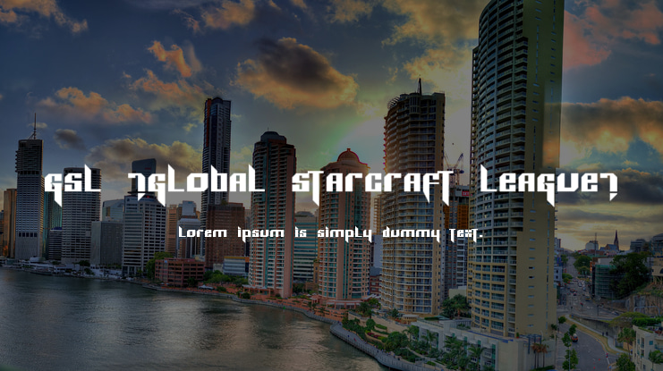 GSL (Global StarCraft League) Font