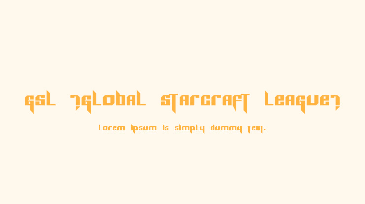 GSL (Global StarCraft League) Font