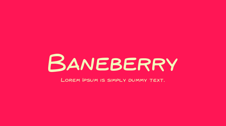 Baneberry Font