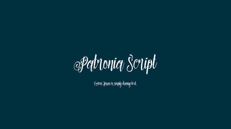 Patronia Script Font