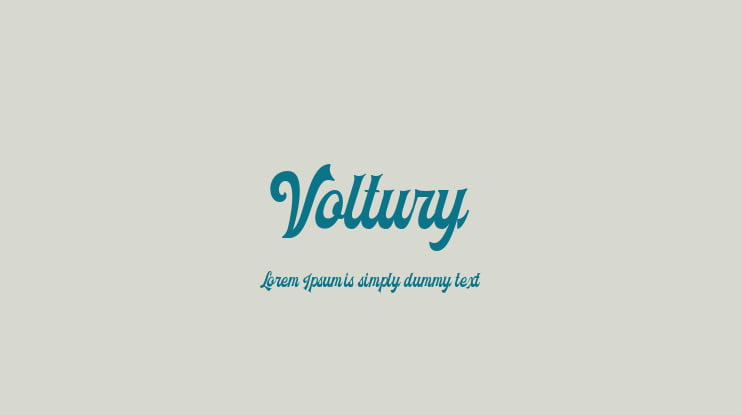 Voltury Font