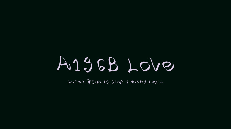 A136B Love Font