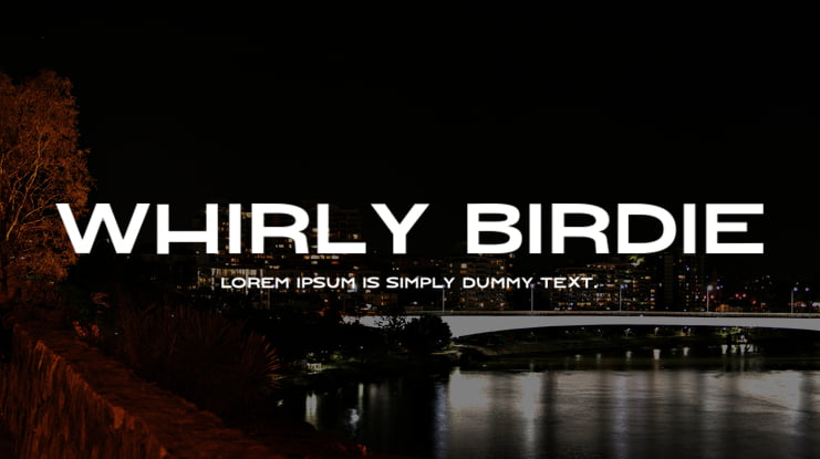 Whirly Birdie Font