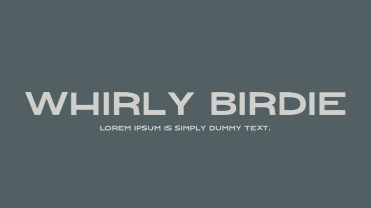 Whirly Birdie Font