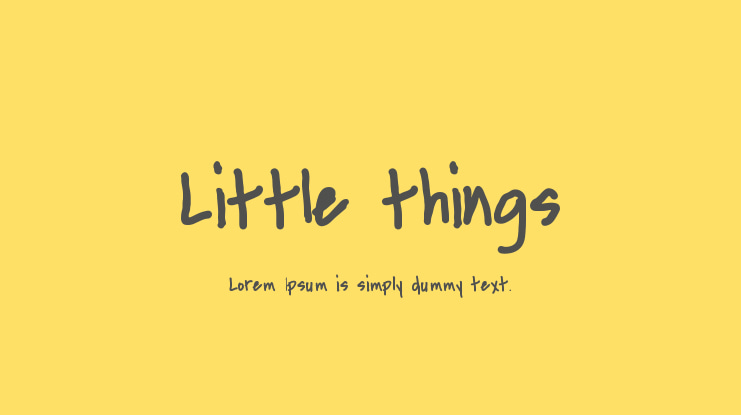 Little things Font