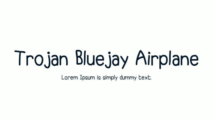Trojan Bluejay Airplane Font
