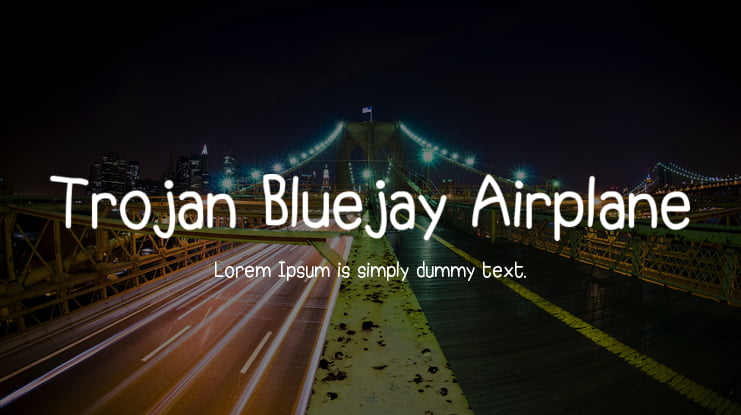 Trojan Bluejay Airplane Font